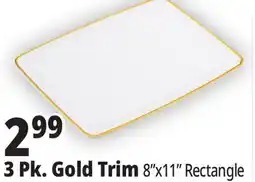 Ocean State Job Lot 3 Pk. Gold Trim 8x11 Rectangle offer