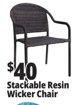 Ocean State Job Lot Stackable Resin Wicker Chair offer