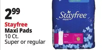 Ocean State Job Lot Stayfree Maxi Pads offer