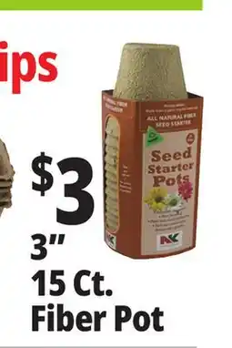 Ocean State Job Lot NK Lawn & Garden All Natural Fiber 3 Round Seed Starter Pots 15 Pots offer