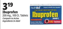 Ocean State Job Lot Ibuprofen 200 mg Tablets 100 Count offer