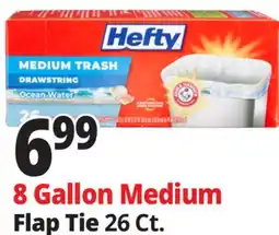 Ocean State Job Lot Hefty Medium Trash Ocean Water 8 Gallon Trash Bags 26 Count offer