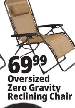 Ocean State Job Lot Oversized Zero Gravity Chair Tan offer