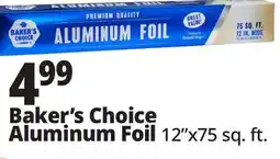 Ocean State Job Lot Baker' Choice Premium Quality Aluminum Foil 75 sq ft offer