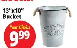 Ocean State Job Lot Tall Galvanized Steel Bucket With Rope Handles offer