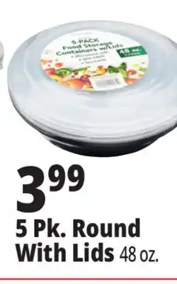 Ocean State Job Lot 5 Pk. Round With Lids offer