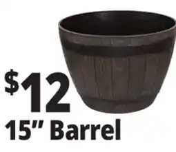Ocean State Job Lot Whiskey Barrel Resin Planter 15 offer