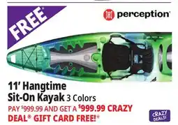 Ocean State Job Lot 11' Hangtime Sit-On Kayak offer