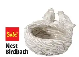 Ocean State Job Lot Birdbath Nest Cement Statue Gray offer