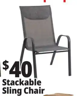 Ocean State Job Lot Steel Stacking Sling Chair offer