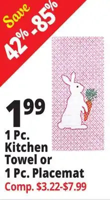 Ocean State Job Lot 1 Pc. Kitchen Towel or 1 Pc. Placemat offer