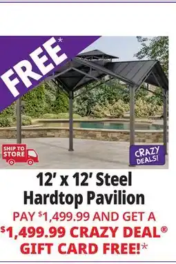 Ocean State Job Lot 12' x 12' Steel Hardtop Pavilion offer