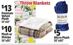Ocean State Job Lot Throw Blankets offer