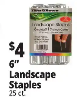Ocean State Job Lot Tiller & Rowe 6 Landscape Staples 25 Count offer