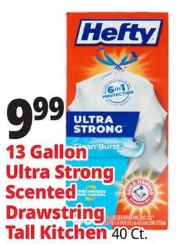 Ocean State Job Lot Hefty Ultra Strong Citrus Twist 13 Gallon Trash Bags 40 Count offer
