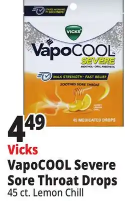 Ocean State Job Lot Vicks VapoCOOL Severe Sore Throat Drops offer