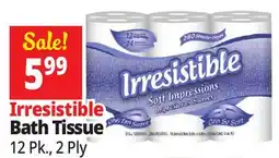 Ocean State Job Lot Irresistible Soft Impressions Bath Tissue 12 Count offer