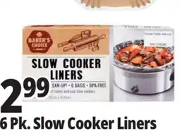 Ocean State Job Lot Baker's Choice Slow Cooker Liners 6 Count offer
