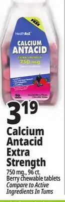Ocean State Job Lot Calcium Antacid 750 mg Tablets 96 Count offer