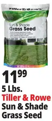 Ocean State Job Lot Tiller & Rowe Sun & Shade Grass Seed 5 lbs offer