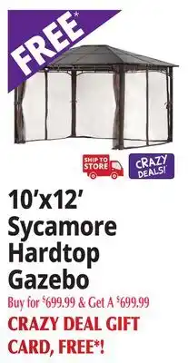 Ocean State Job Lot 10'x12' Sycamore Hardtop Gazebo offer