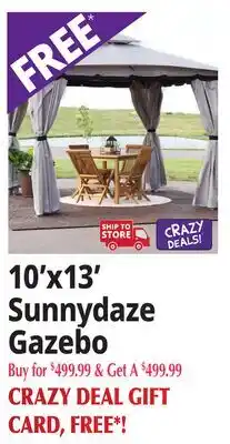 Ocean State Job Lot 10'x13' Sunnydaze Gazebo offer
