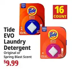 Ocean State Job Lot Tide EVO Laundry Detergent Original or Spring Blast Scent offer