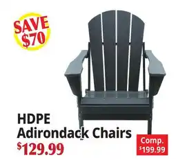 Ocean State Job Lot HDPE Adirondack Chairs offer