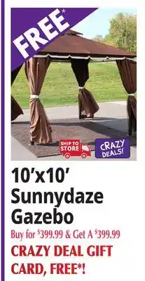 Ocean State Job Lot 10'x10' Sunnydaze Gazebo offer