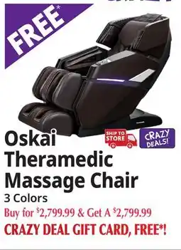 Ocean State Job Lot Oskai Theramedic Massage Chair offer
