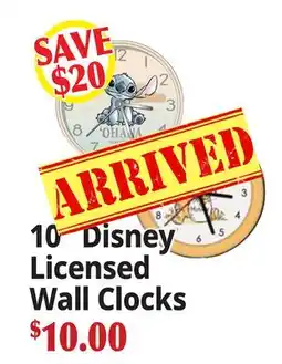 Ocean State Job Lot 10 Disney Licensed Wall Clocks offer