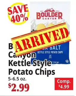 Ocean State Job Lot Boulder Canyon Kettle Style Potato Chips offer