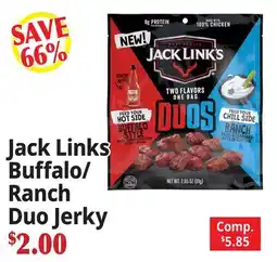 Ocean State Job Lot Jack Links Buffalo/Ranch Duo Jerky offer