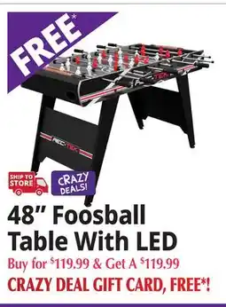 Ocean State Job Lot 48 Foosball Table with LED offer