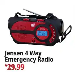 Ocean State Job Lot Jensen 4 Way Emergency Radio offer
