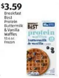 Aldi Breakfast best protein buttermilk & vanilla waffles offer