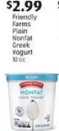 Aldi Friendly Farms Plain Nonfat Greek Yogurt offer