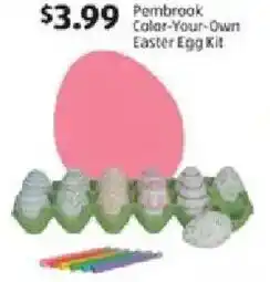 Aldi Pembrook color-your-own easter egg kit offer