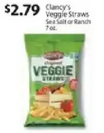 Aldi Clancy's Veggie Straws Sea Salt or Ranch offer