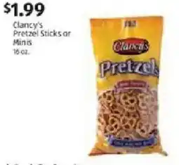Aldi Clancy's Pretzel Sticks or Minis offer