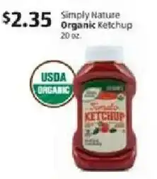 Aldi Simply Nature organic ketchup offer