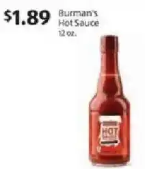 Aldi Burman's Hot Sauce offer