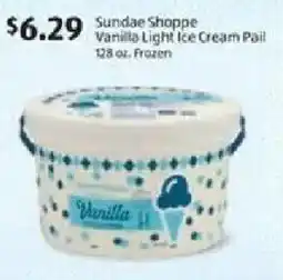 Aldi Sundae Shoppe vanilla light ice cream pail offer