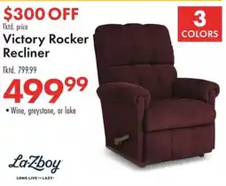 Boscov's Victory Rocker Recliner offer