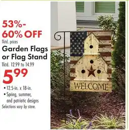 Boscov's Garden Flags or Flag Stand offer