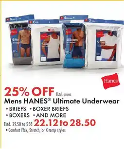 Boscov's Mens HANES Ultimate Underwear offer
