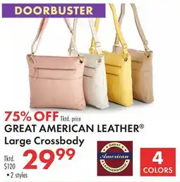 Boscov's GREAT AMERICAN LEATHER Large Crossbody offer