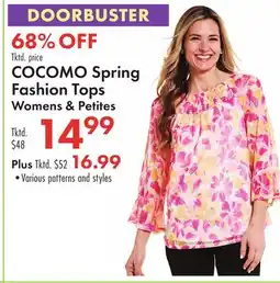 Boscov's COCOMO Spring Fashion Tops offer