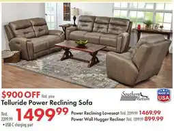 Boscov's Telluride Power Reclining Sofa offer