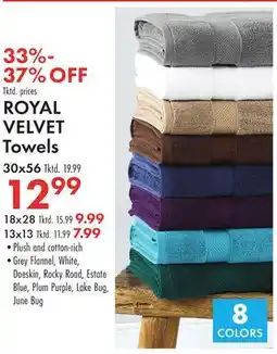 Boscov's ROYAL VELVET Towels offer